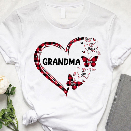 Grand-mère Papillon - Cadeau pour grand-mère, maman - T-shirt et sweat à capuche personnalisés