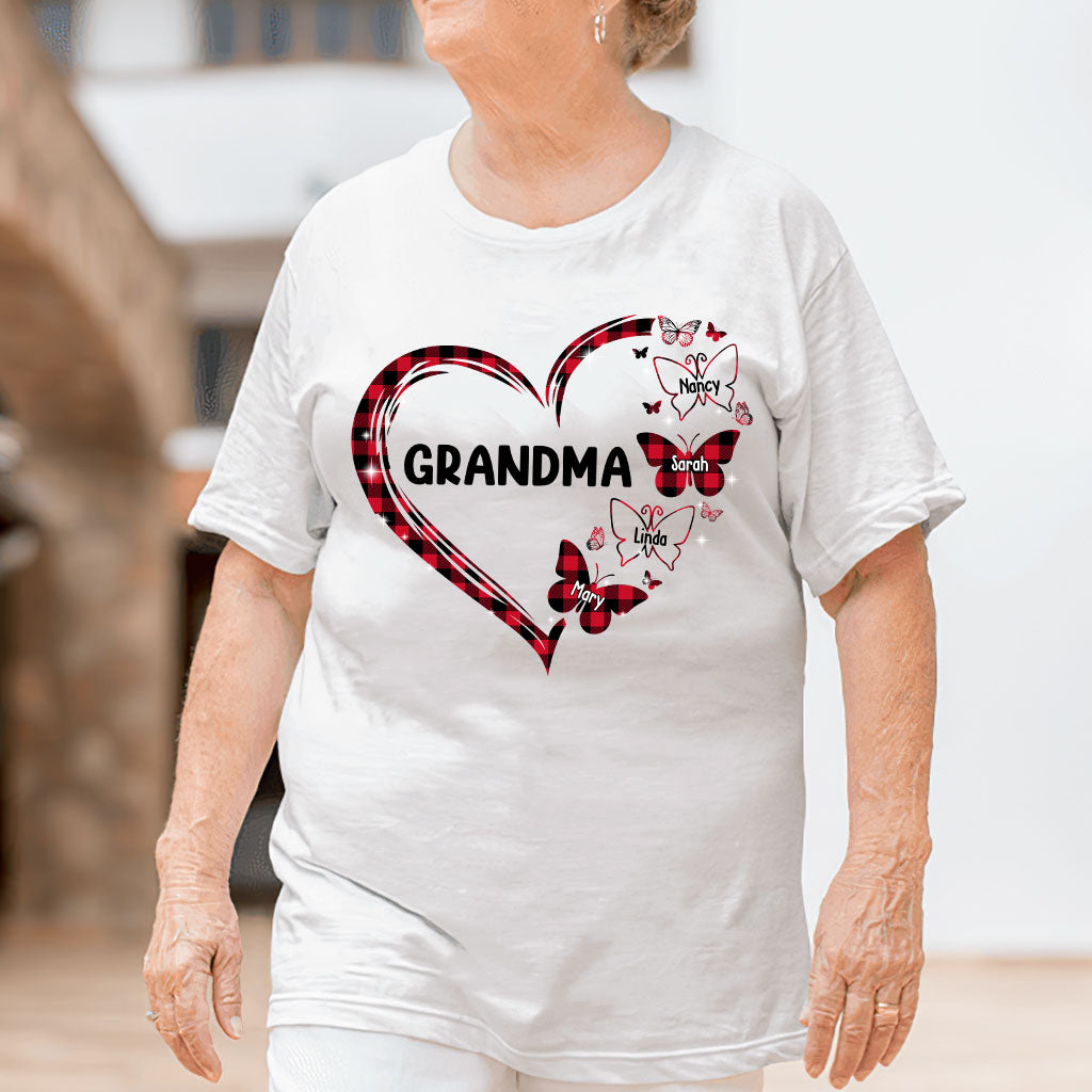 Grand-mère Papillon - Cadeau pour grand-mère, maman - T-shirt et sweat à capuche personnalisés