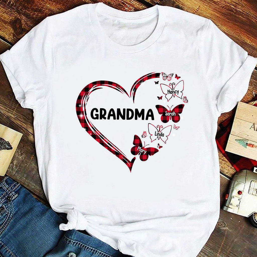 Grand-mère Papillon - Cadeau pour grand-mère, maman - T-shirt et sweat à capuche personnalisés