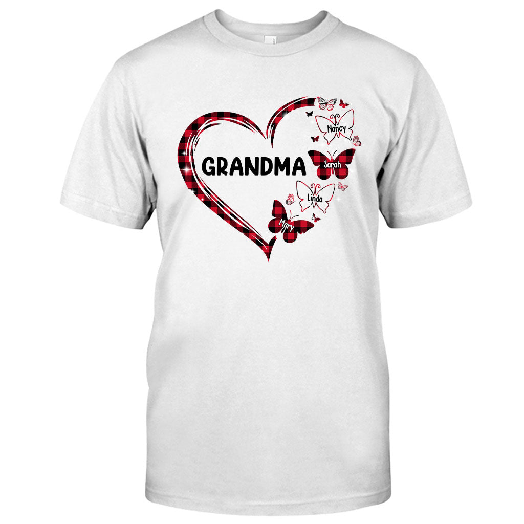Grand-mère Papillon - Cadeau pour grand-mère, maman - T-shirt et sweat à capuche personnalisés