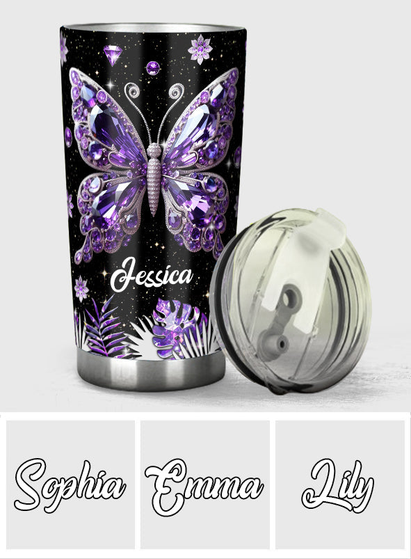 Stunning Butterfly - Personalized Butterfly Tumbler
