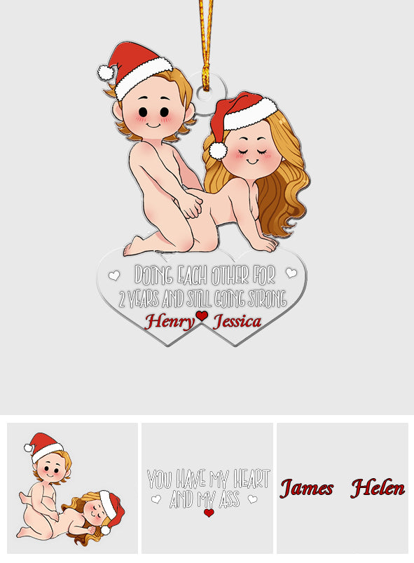 Doing Each Other - Personalized Couple Custom Shaped Ornament
