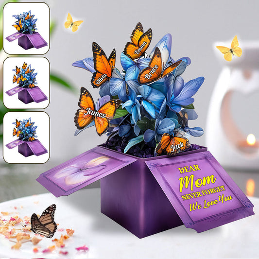 Boîte pop-up pour maman - Plaque acrylique personnalisée en forme de mère