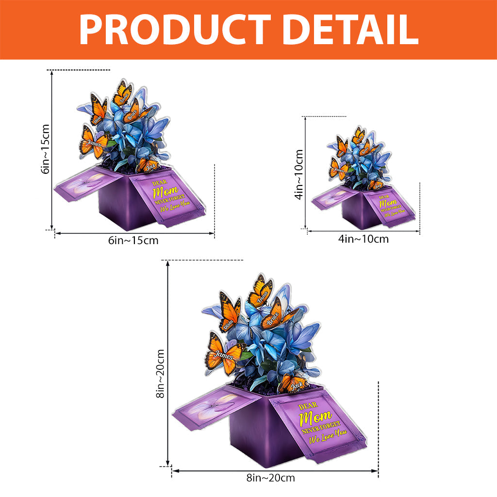 Mom Pop-up Box - Personalized Mother Custom Shaped Acrylic Plaque