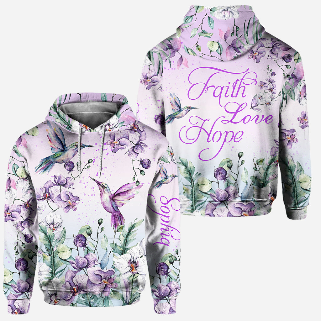 Foi, Espérance, Amour - Sweat à capuche et legging chrétiens personnalisés