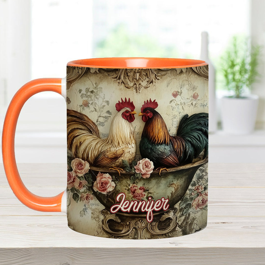 Love Rooster - Personalized Farmer Accent Mug