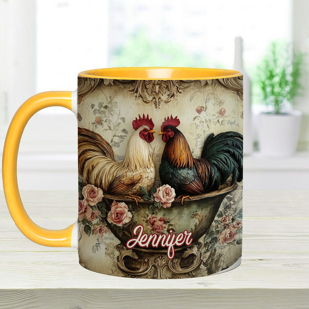 Love Rooster - Personalized Farmer Accent Mug