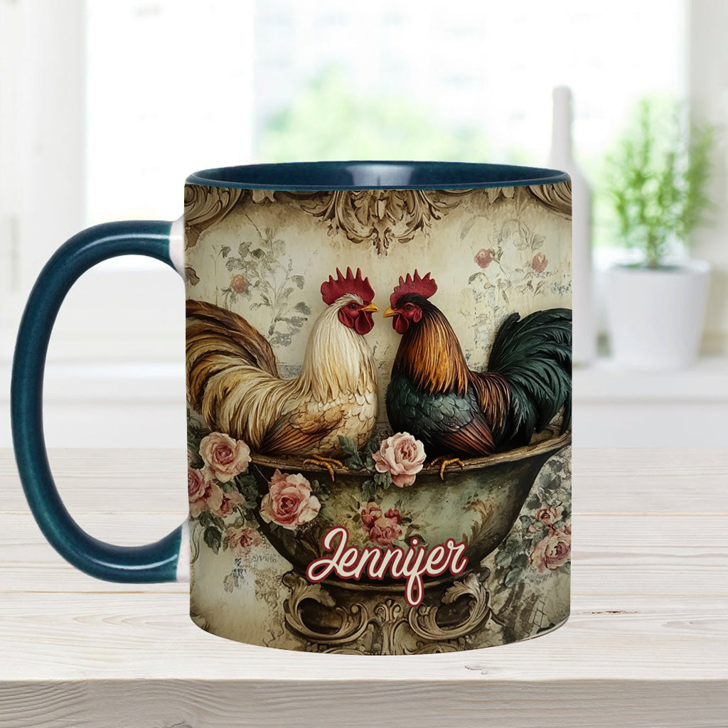 Love Rooster - Personalized Farmer Accent Mug