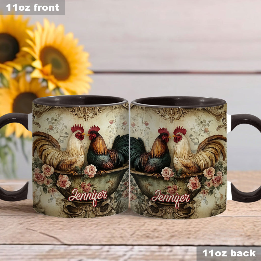 Love Rooster - Personalized Farmer Accent Mug