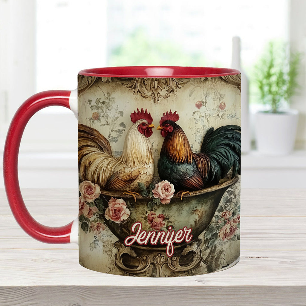 Love Rooster - Personalized Farmer Accent Mug
