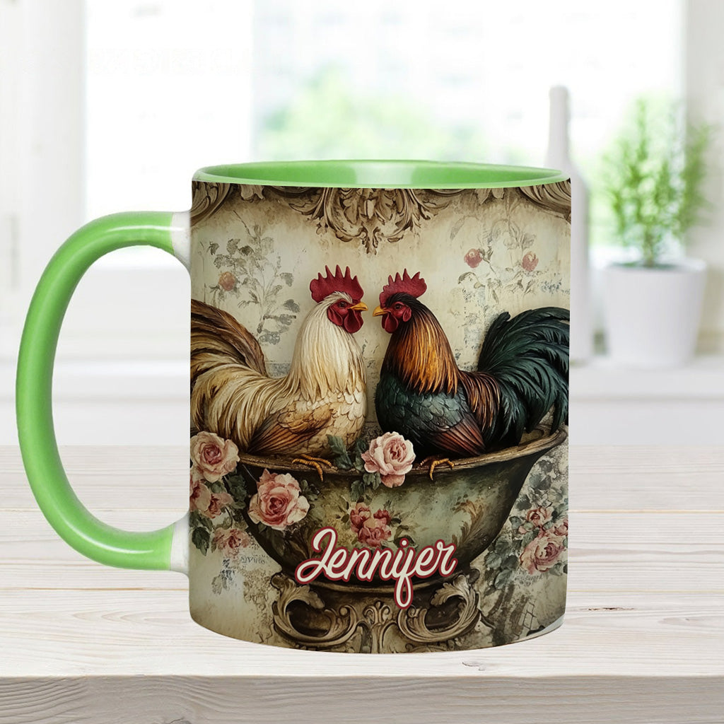 Love Rooster - Personalized Farmer Accent Mug