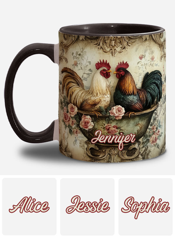 Love Rooster - Personalized Farmer Accent Mug