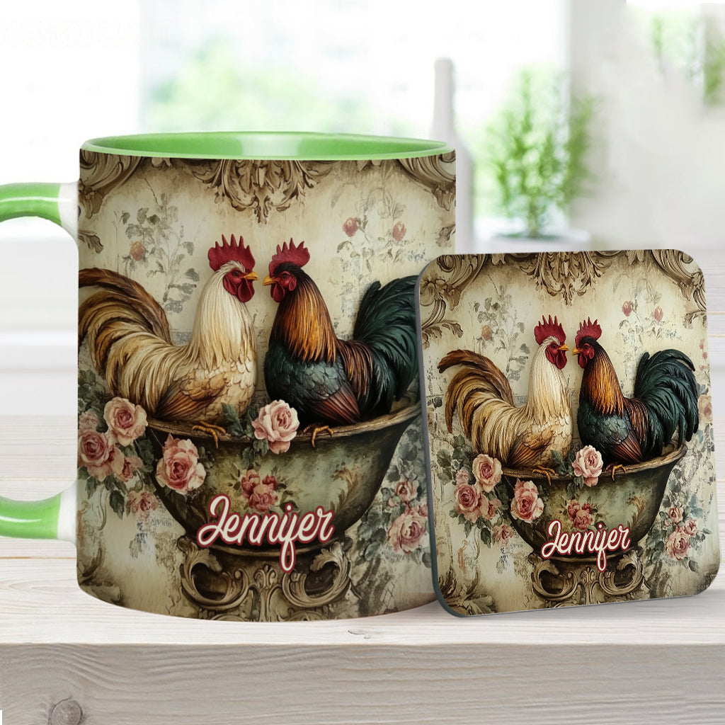 Love Rooster - Personalized Farmer Accent Mug