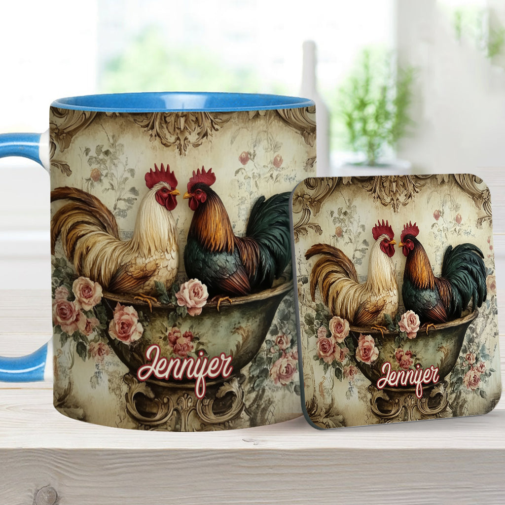Love Rooster - Personalized Farmer Accent Mug