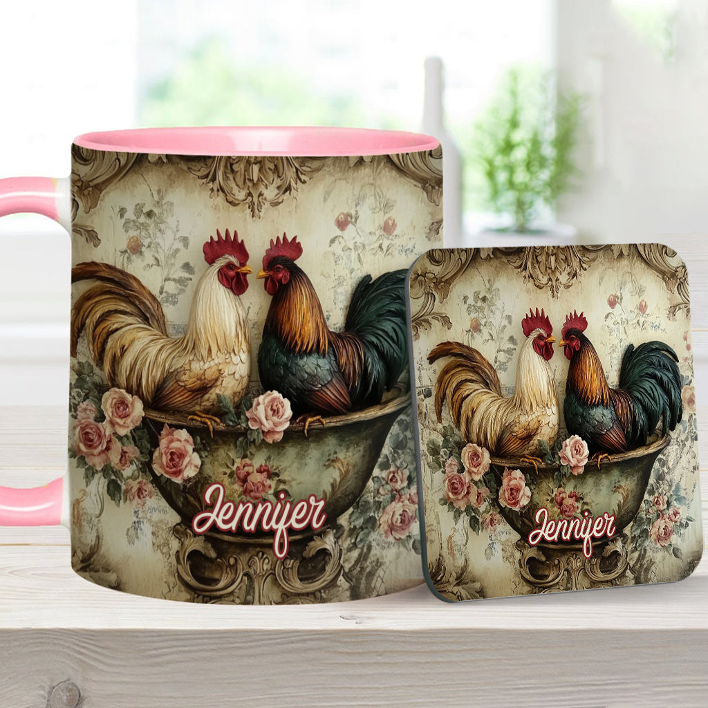 Love Rooster - Personalized Farmer Accent Mug