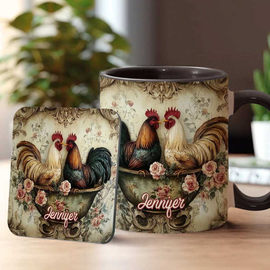 Love Rooster - Personalized Farmer Accent Mug