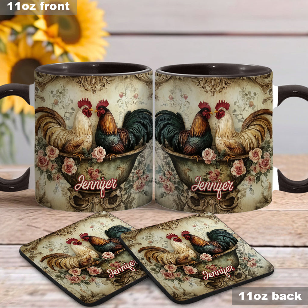 Love Rooster - Personalized Farmer Accent Mug