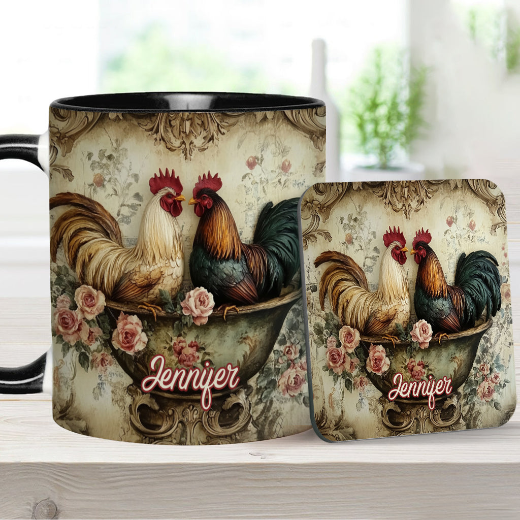 Love Rooster - Personalized Farmer Accent Mug