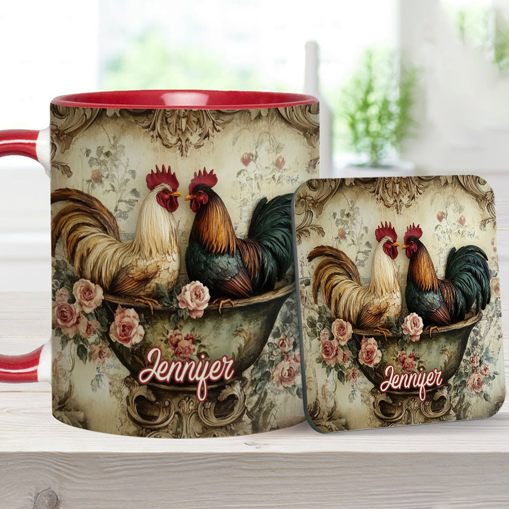 Love Rooster - Personalized Farmer Accent Mug