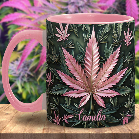 Mug personnalisé « Stoner Chick » avec motif cannabis