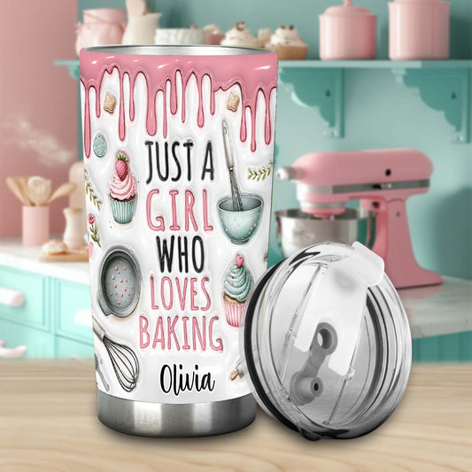 Une fille qui adore pâtisser - Gobelet isotherme personnalisé