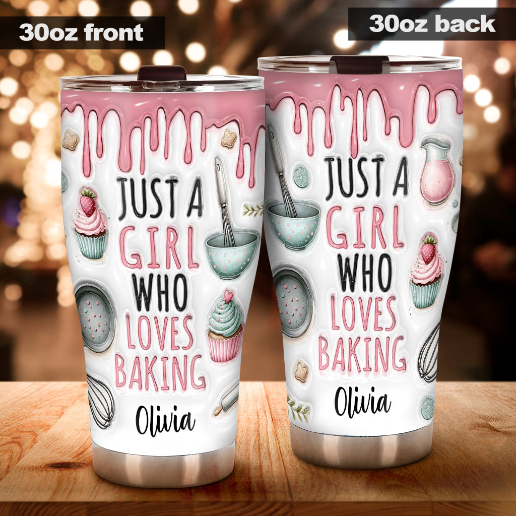 Une fille qui adore pâtisser - Gobelet isotherme personnalisé