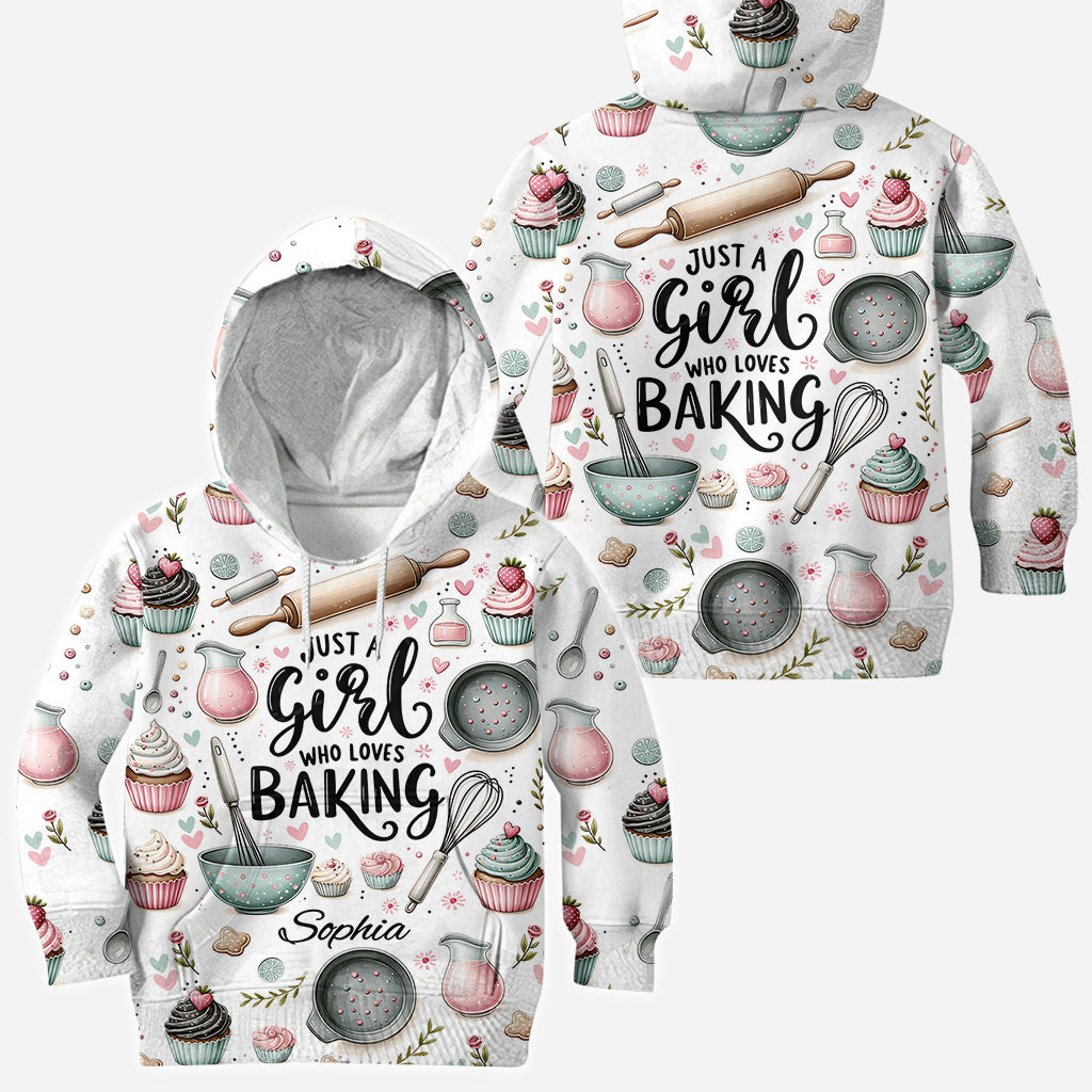 T-shirt personnalisé « Juste une fille qui adore pâtisser »