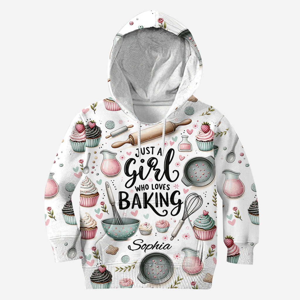 T-shirt personnalisé « Juste une fille qui adore pâtisser »