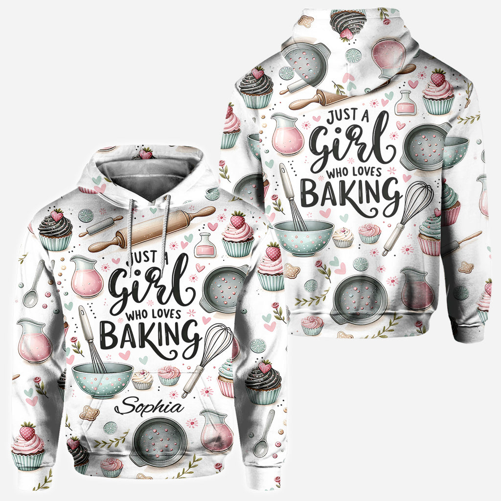 T-shirt personnalisé « Juste une fille qui adore pâtisser »