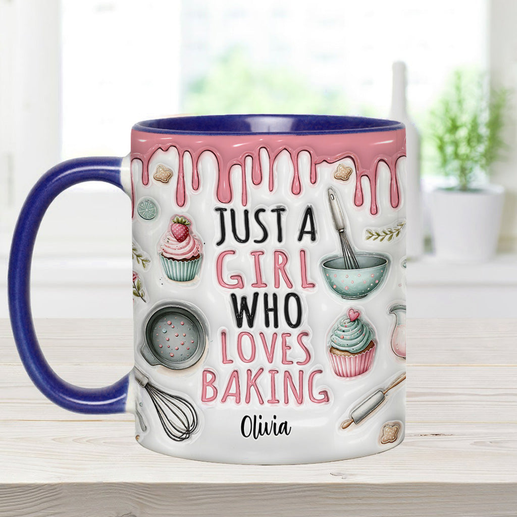 Mug personnalisé « Juste une fille qui adore pâtisser »