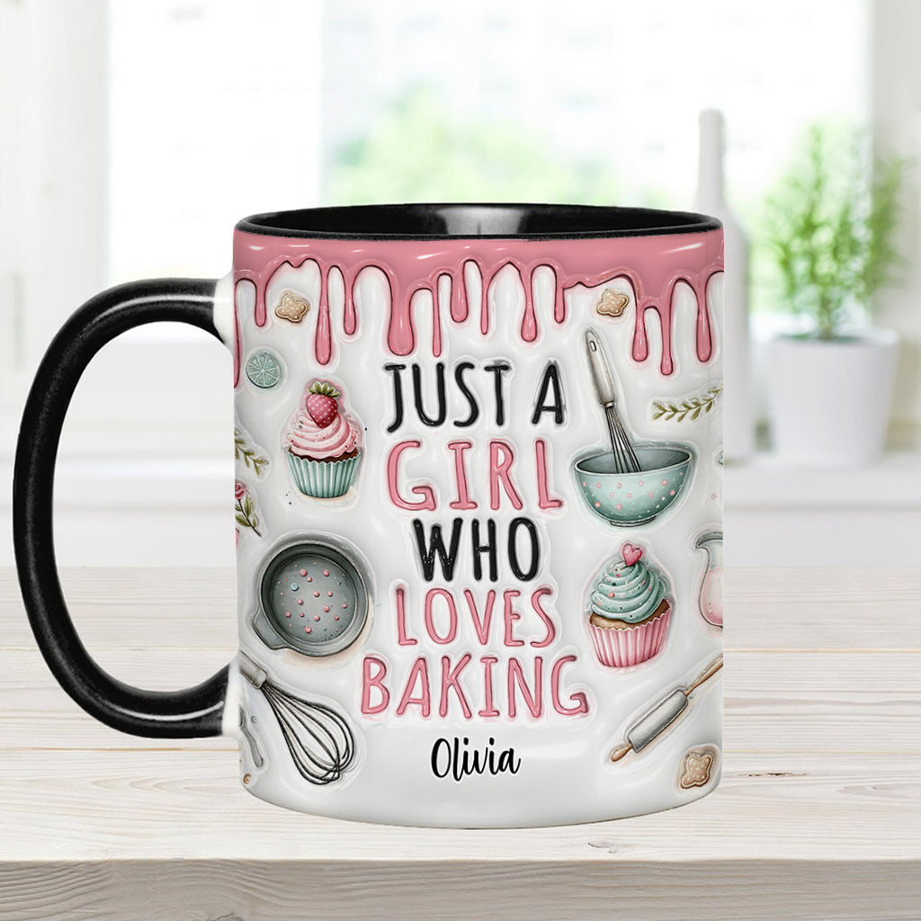 Mug personnalisé « Juste une fille qui adore pâtisser »