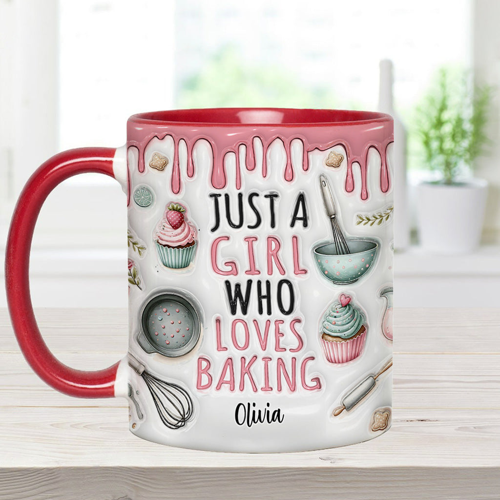 Mug personnalisé « Juste une fille qui adore pâtisser »