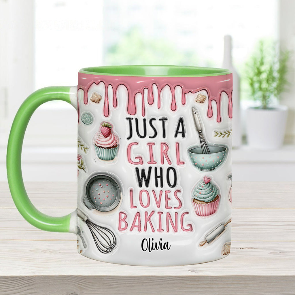 Mug personnalisé « Juste une fille qui adore pâtisser »