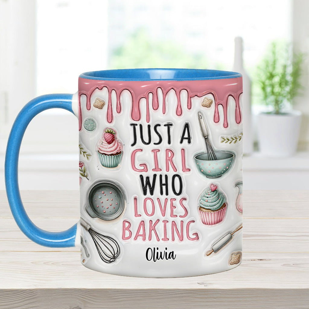Mug personnalisé « Juste une fille qui adore pâtisser »