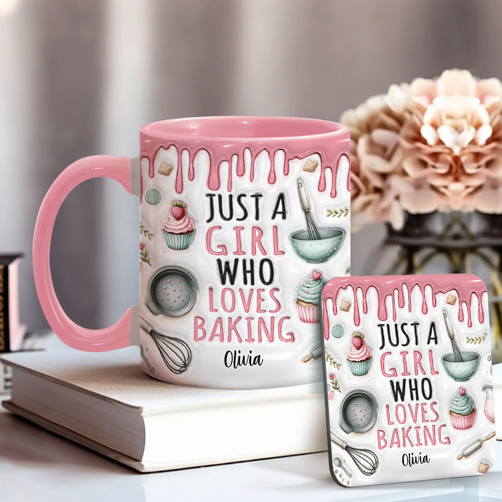 Mug personnalisé « Juste une fille qui adore pâtisser »