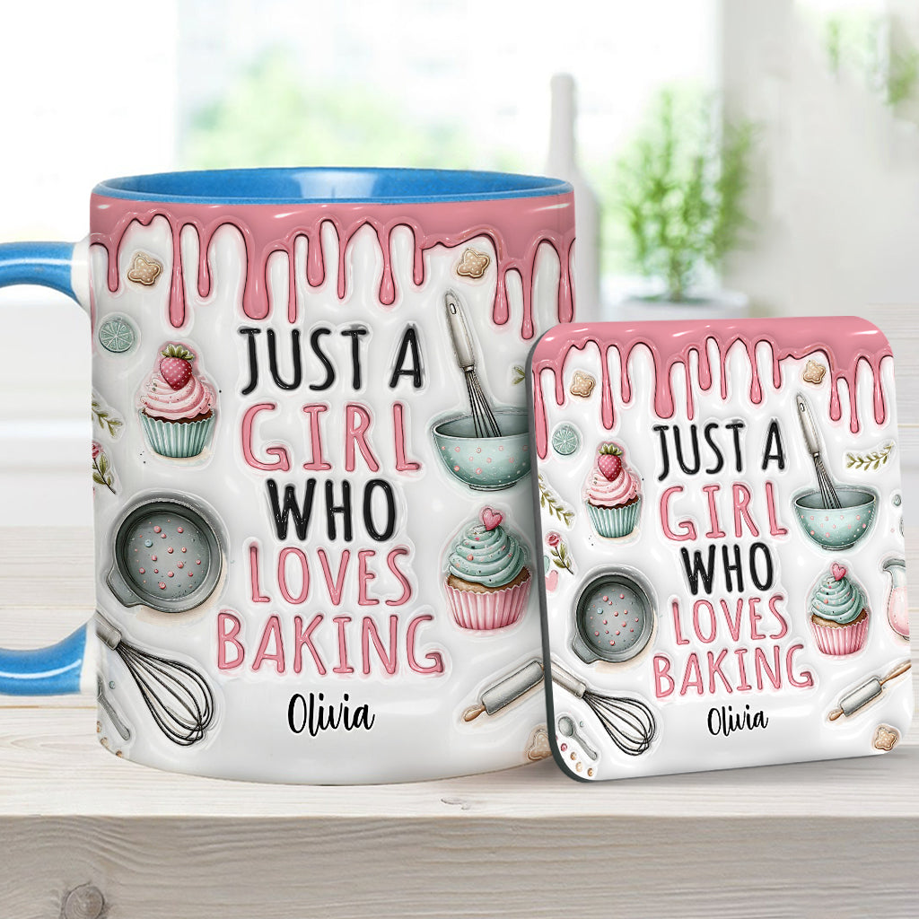 Mug personnalisé « Juste une fille qui adore pâtisser »