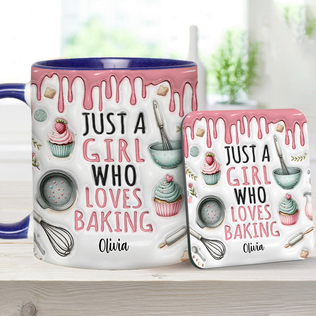 Mug personnalisé « Juste une fille qui adore pâtisser »