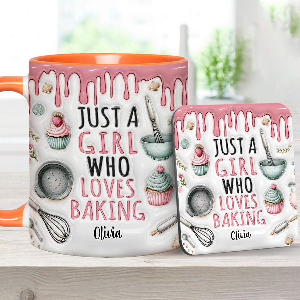 Mug personnalisé « Juste une fille qui adore pâtisser »