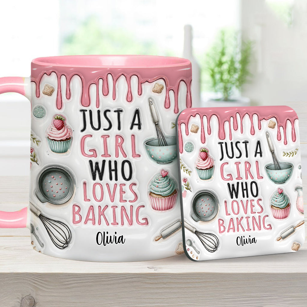 Mug personnalisé « Juste une fille qui adore pâtisser »