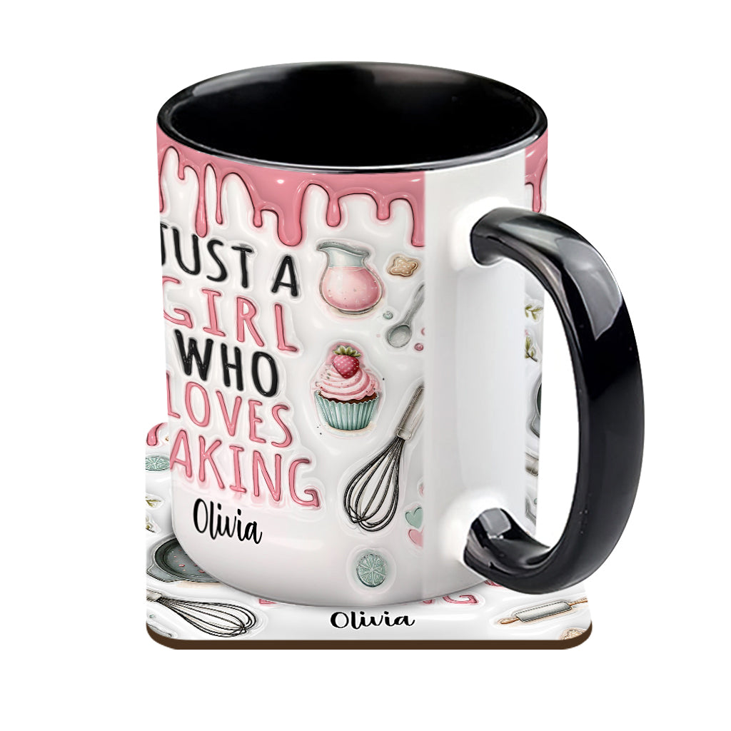 Mug personnalisé « Juste une fille qui adore pâtisser »