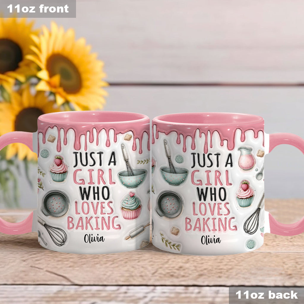 Mug personnalisé « Juste une fille qui adore pâtisser »