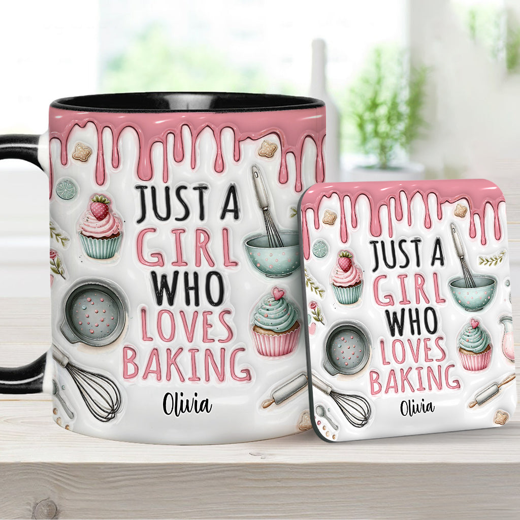 Mug personnalisé « Juste une fille qui adore pâtisser »