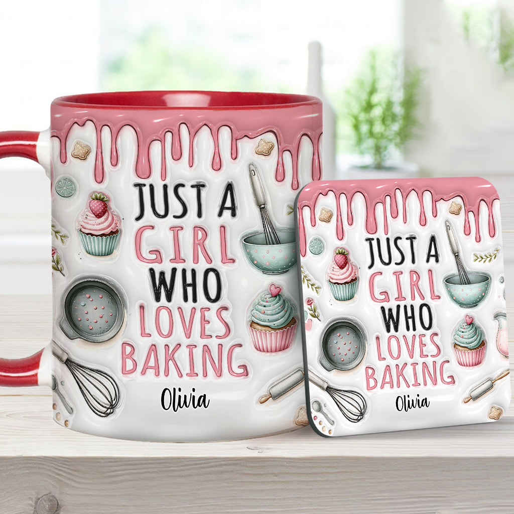 Mug personnalisé « Juste une fille qui adore pâtisser »