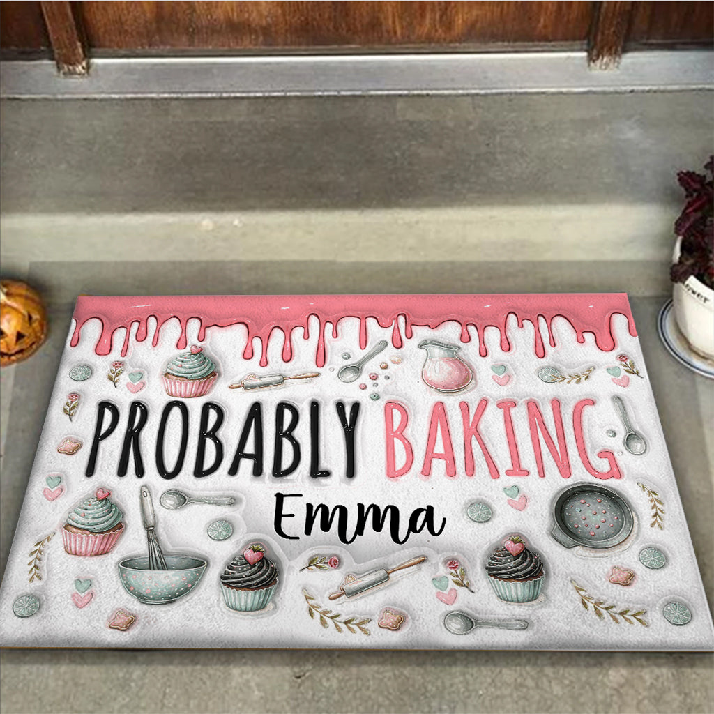Probably Baking - Personalized Baking Doormat