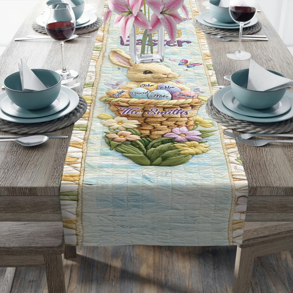 Happy Easter - Personalized Family Table Runner