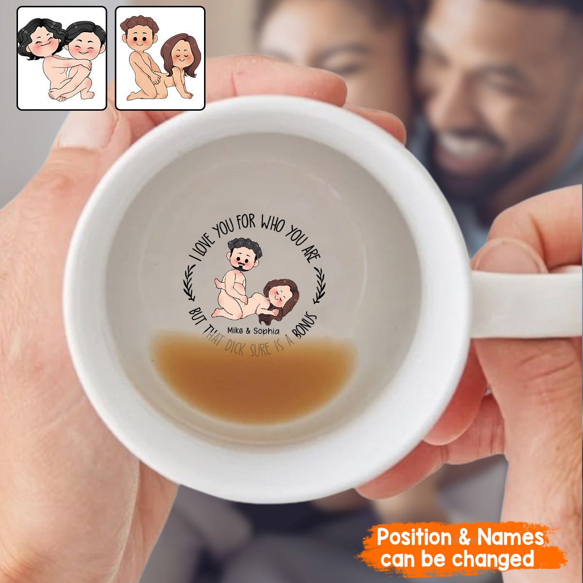 I Love You For Who You Are - Personalized Couple Hidden Message Mug