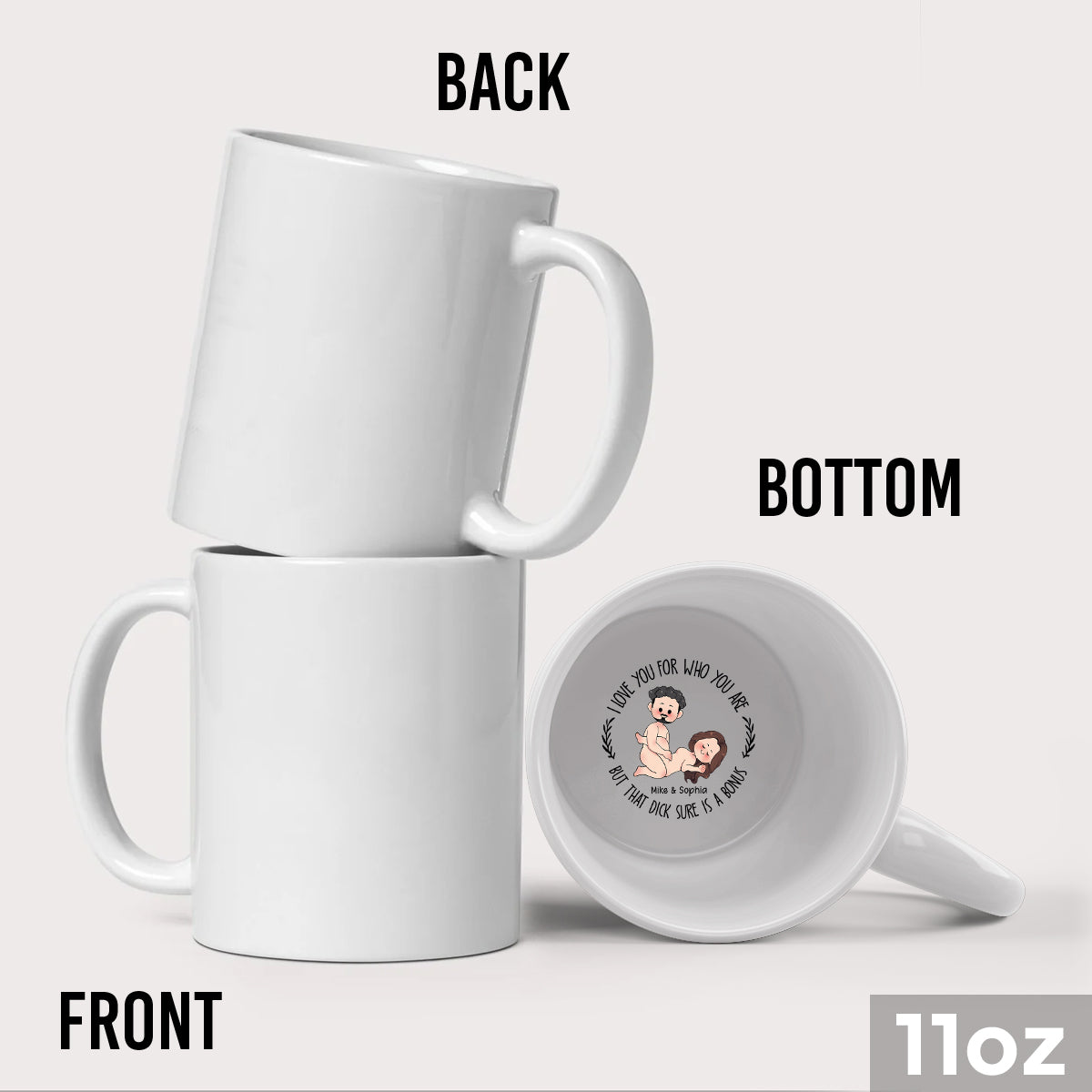 I Love You For Who You Are - Personalized Couple Hidden Message Mug