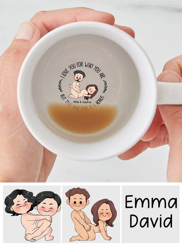 I Love You For Who You Are - Personalized Couple Hidden Message Mug