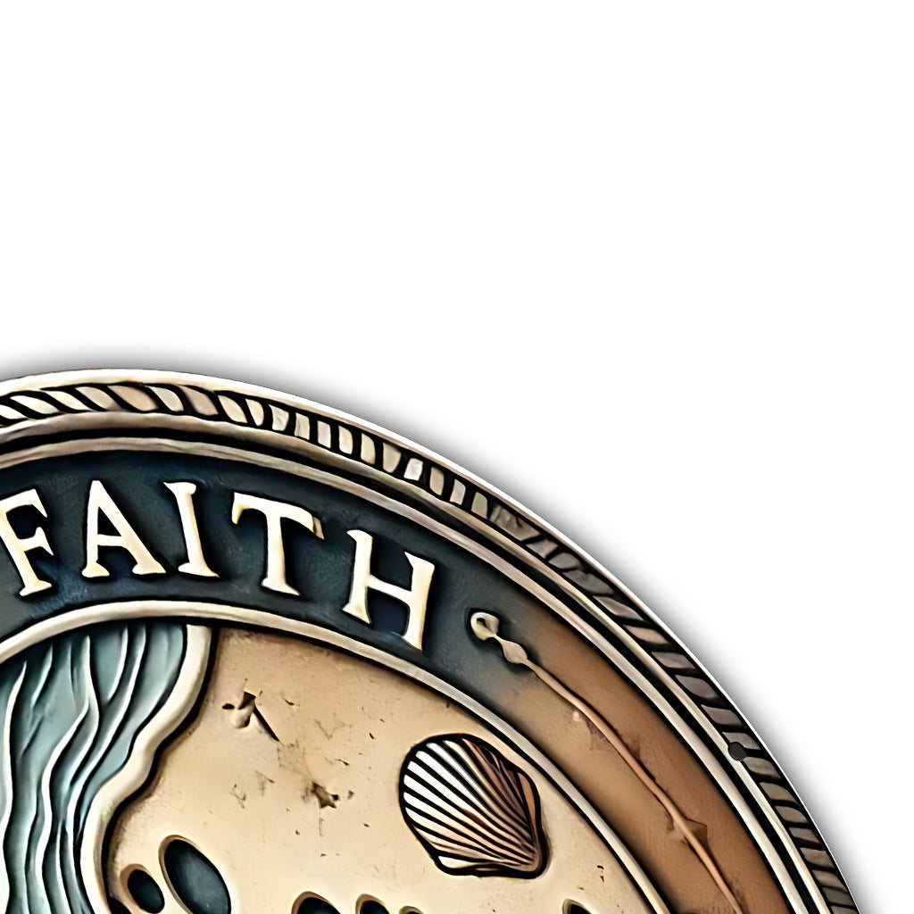 Marchez par la foi et non par la vue - Panneau en métal découpé à caractère chrétien