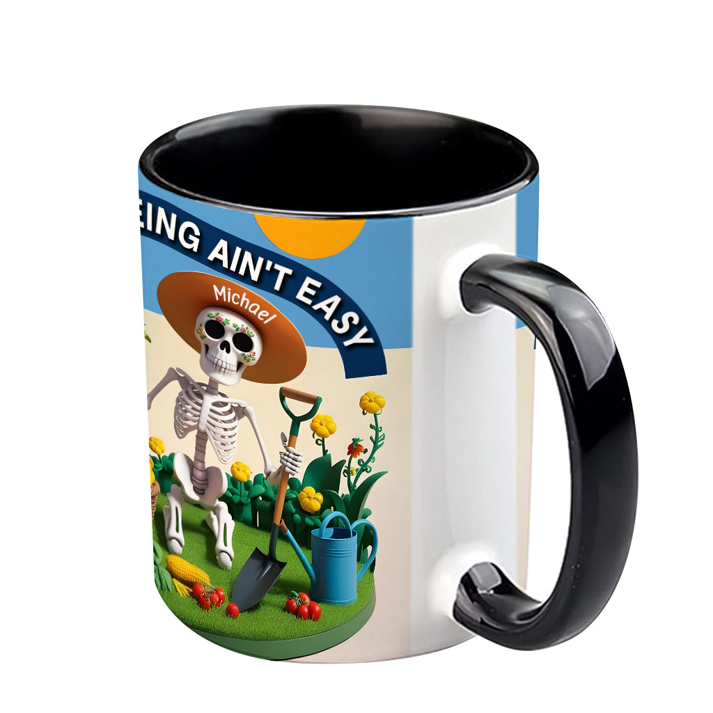 Jardiner, c'est pas facile ! - Mug personnalisé pour les passionnés de jardinage